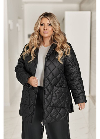 Черная зимняя женская зимняя куртка куртка-пальто No Brand