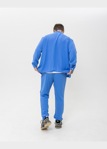 Голубой демисезонный костюм мужской. с рубашкой, брючный No Brand