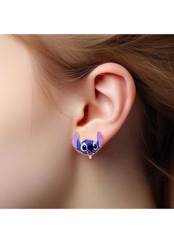 Детские серьги клипсы Стич и Ангел (принт k_050) CASE CONTROL (356127306)
