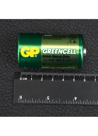 Батарейка сольова D Greencell (13G, R20P) 1.5V GP (397057406)