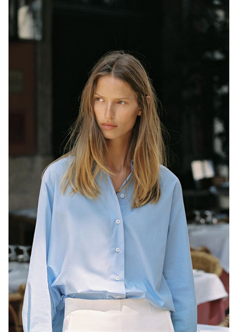 Голубой рубашка Zara