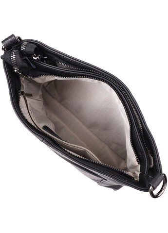 Небольшая женская сумка с двумя ремешками из натуральной кожи 23014 Черный Vintage (356452088)