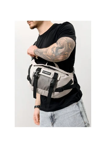 Большая мужская поясная сумка бананка DynamicDart шелк Sambag (384478914)