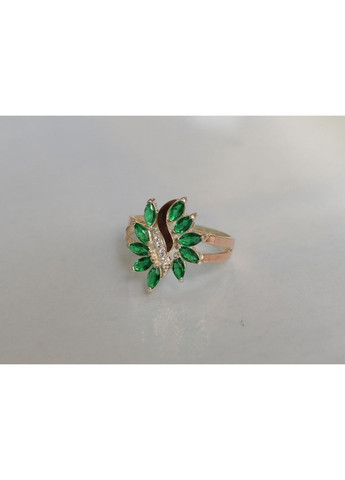 Срібна каблучка з золотими вставками Silver Style (367113072)