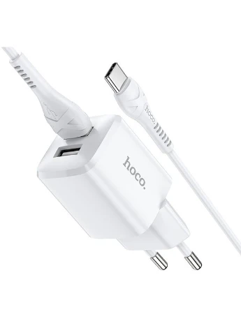 Сетевое зарядное устройство для телефона Android + кабель Type-C N8 |2USB, 2.4A| Hoco (337350676)