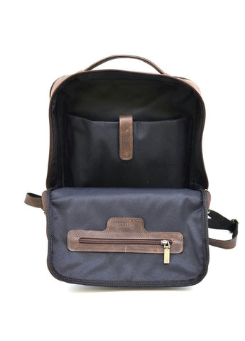 Шкіряний чоловічий рюкзак коричневий GC-7281-3md з передньою кишенею на блискавці TARWA (308993675)