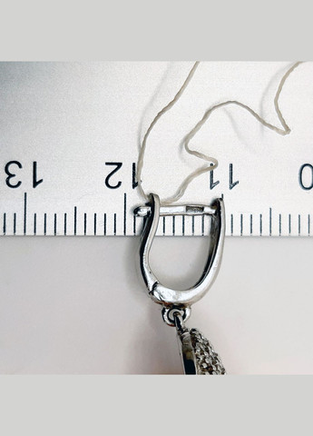 Сережки срібло 925° 6,85г. овал родій () Silvia C С-421 (305391374)