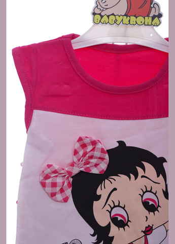 Рожевий літній лосини з майкою для дівчинки трикотажний miss рожевий 86 см (38689) BABYKROHA
