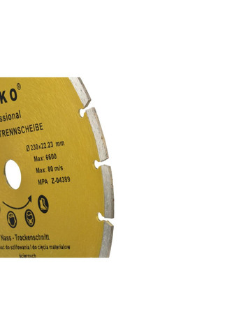 Круг резки алмазный сегментный "" profi 230 мм, золотистый Geko (313400074)