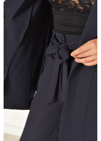 Костюм жіночий однотонний темно-синього кольору Let's Shop (348781838)