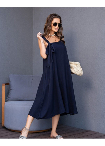 Синее повседневный платья 14123 синий ISSA PLUS