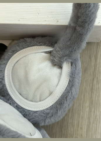 Хутряні навушники складні з котячими вушками Сірий One Size No Brand (303342522)
