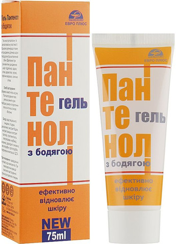 Гель для відновлення шкіри "Пантенол з бодягою" 75ml (911423-31338561) Євро Плюс (368882497)