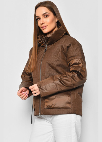 Коричневая демисезонная куртка женская демисезонная коричневого цвета Let's Shop