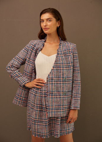 Двобортний жакет з твідовоі тканини Kohai (315864241)