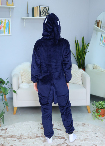 Кігурумі піжама жіноча Акула Мегалодон з зубами на капюшоні та кишенями (1124) My Kigu (360788422)