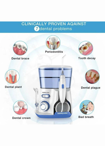 Ирригатор V300 5 насадок blue Waterpulse (322812509)