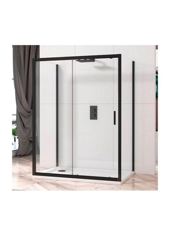 Душевая кабина пристенная A-517B (140х100 см) раздвижная, профиль черный, 2A51716010 Dusel (350315927)
