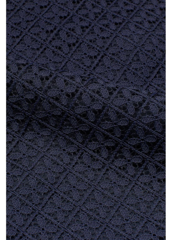 Тёмно-синяя блуза кружевная б/р H&M