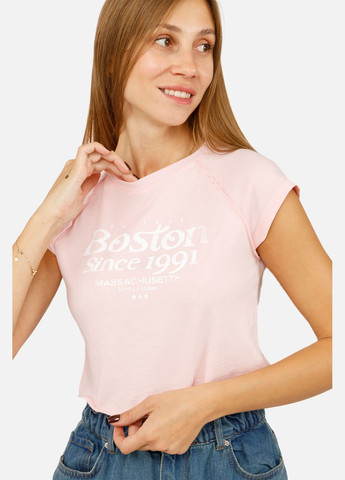 Жіноча футболка з коротким рукавом колір рожевий CB-00255015 Divon - (319059580)