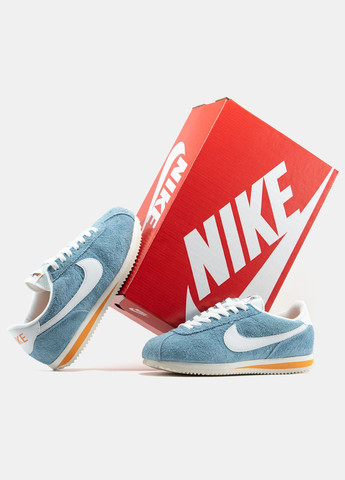 Кроссовки женские Nike Cortez Blue White | Найк Кортез синие No Brand синие демисезоны (335012307)