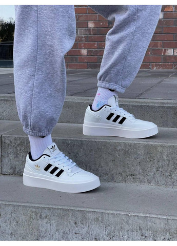 КРОСІВКИ ЖІНОЧІ ADIDAS FORUM BONEGA WHITE BLACK АДІДАС ФОРУМ No Brand чорні демісезони (368862310)