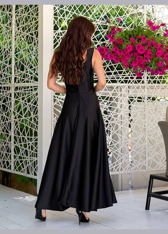 Чорна повсякденний сукня DK/DL Мода без кордонів однотонна