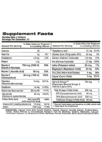 Daily Prenatal Multi 60 Softgels California Gold Nutrition (314941214)