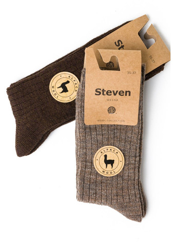 Темно-бежевые мужские теплые носки с шерстью альпаки Steven однотонные (308792009)