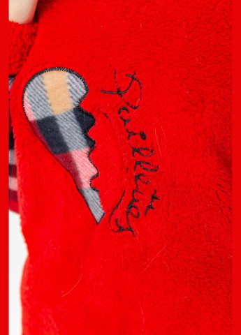 Красная зимняя пижама женская махра, цвет красный, Ager
