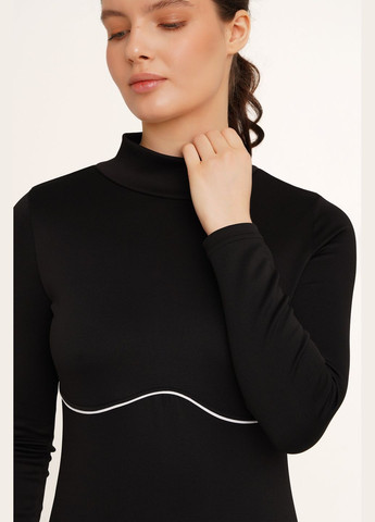 Черное платье однотонное женское wtc02358 черный shop (2000990437969) LAWA однотонное