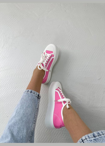 Розовые демисезонные стильные кроссовки No Brand