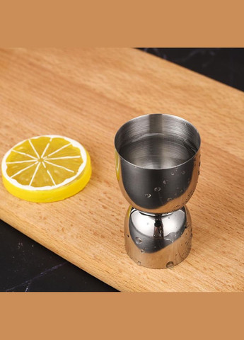 Джигер барный двусторонний мерный стакан 20/40 мл Серебристый (С051371) ТМ (349843694)