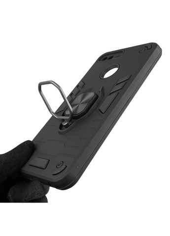 Чехол для телефона 9 Lite бронированный с магнитным кольцом-держателем на хонор 9 лайт чёрный Honor (366230831)