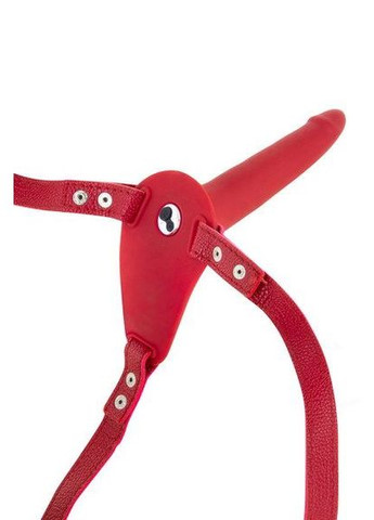 Страпон с вибрацией Vibrating StrapOn with Dildo Red Fetish Tentation (297587311)