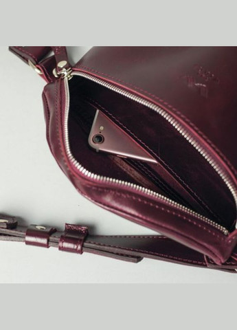 Поясная сумка женская кожаная через плечо бордовая The Wings (302007309)