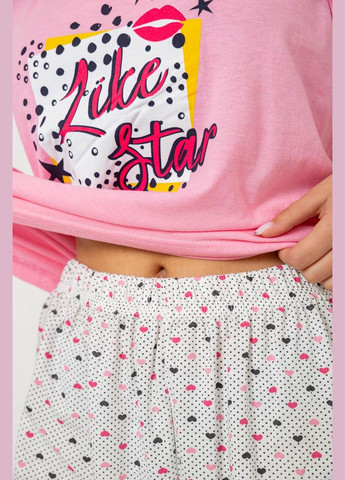 Розовая всесезон пижама женская с принтом Fashion