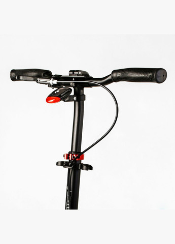 Двоколісний складний самокат, ліхтарик, амортизатор. Black and red (113219) Best Scooter (340908773)