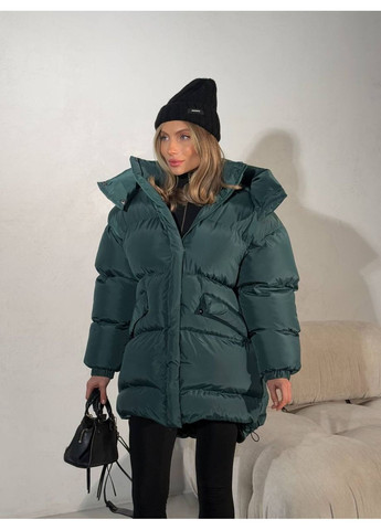 Темно-зеленый зимний Пуховик milirud