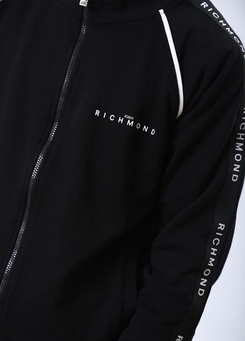 Чоловічий чорний светр толстовка із написом логотипом Richmond John Richmond (371871896)
