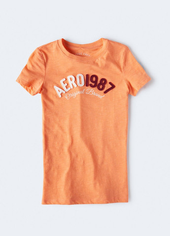Персиковая летняя футболка a0161w Aeropostale
