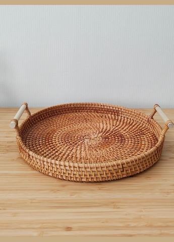 Таця 24 см ротангова No Brand (347332571)