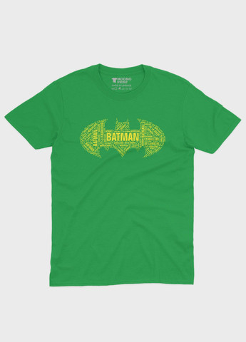 Зелена демісезонна футболка для хлопчика з принтом супергероя - бетмен (ts001-1-keg-006-003-001-b) Modno