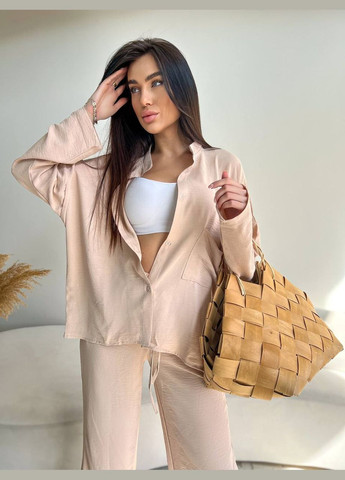 Жіночий костюм сорочка вільного крою + штани Style Point (335213258)