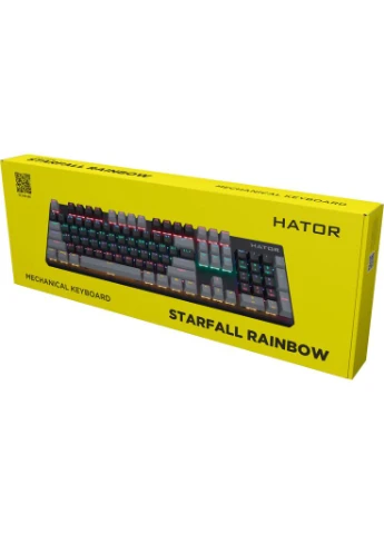 Клавіатура Starfall Rainbow Origin Red USB Black/Grey (HTK-608-BBG) Hator (296481358)