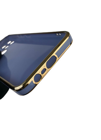 Чохол для C21Y глянцевий із захистом камери із золотою окантовкою на реалмі с21у синій gs1 Realme (366232801)