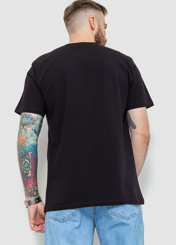 Черная футболка мужская батал, цвет черный, Ager