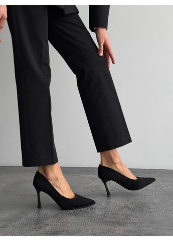 No Brand Жіночі туфлі на підборах чорний з штучна замша, — всесезон (373189822)