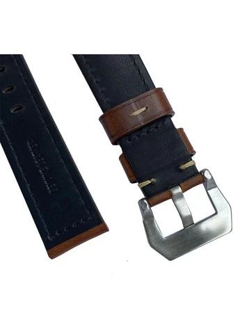 Кожаный ремешок Primolux F001 Steel buckle для часов Vivoactive 4 - Brown Garmin (333337065)