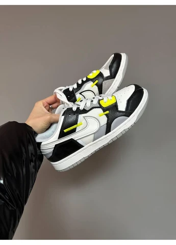 КРОСІВКИ ЖІНОЧІ NIKE SB DUNK LOW SCRAP WOLF GREY LIGHT LEMON НАЙК СБ ДАНК СІРІ No Brand сірі демісезони (391967582)